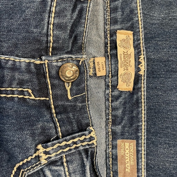 Nine West Vintage, size 10 boot cut jeans with double cream stitching. - Picture 2 of 5